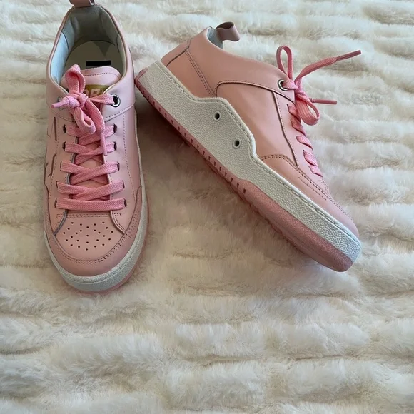 GOLDEN GOOSE Women's Perforated Leather Sneakers - Pink - Picture 9 of 15
